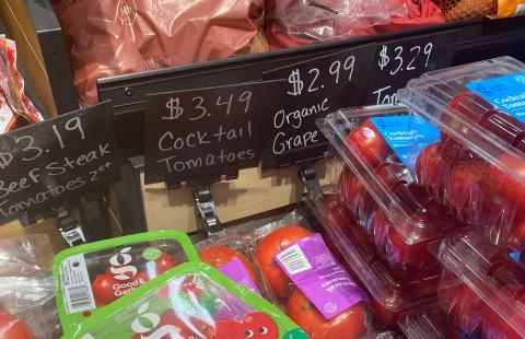 packages of tomatoes for sale
