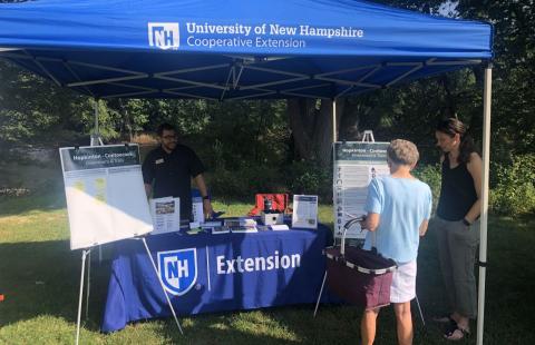 Extension table at the Hopkinton Farmers Market