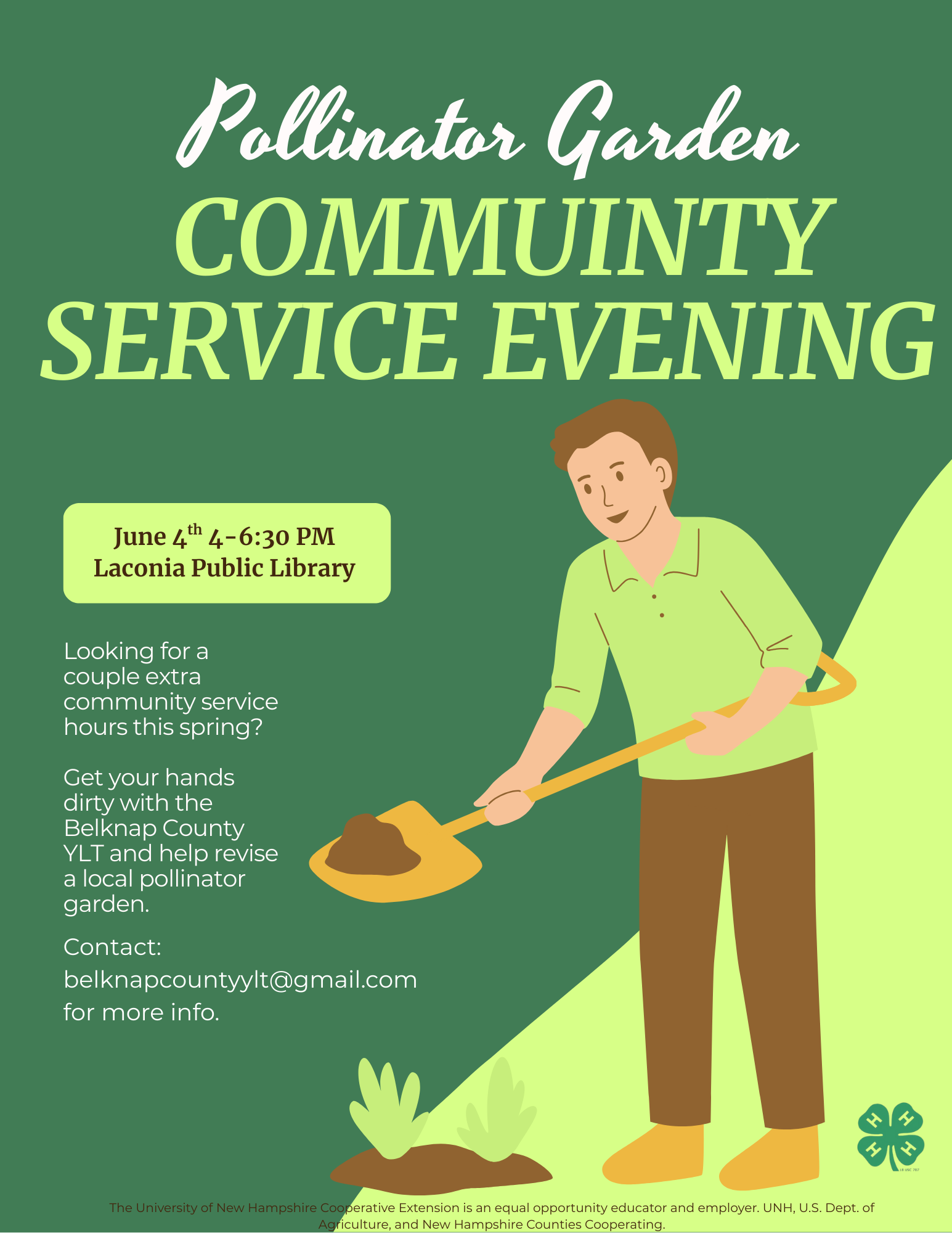 Pollinator Garden Community Service Evening