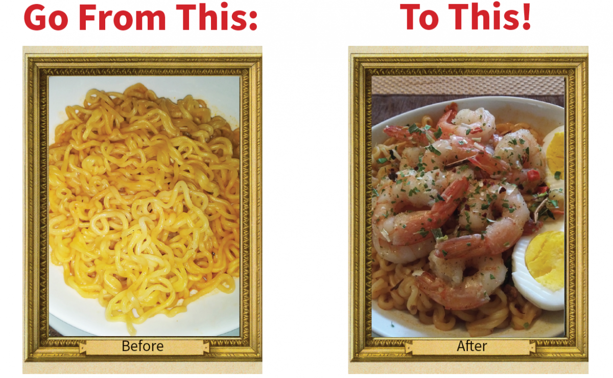 ramen noodles before and after