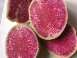 Picture of cut watermelon radish