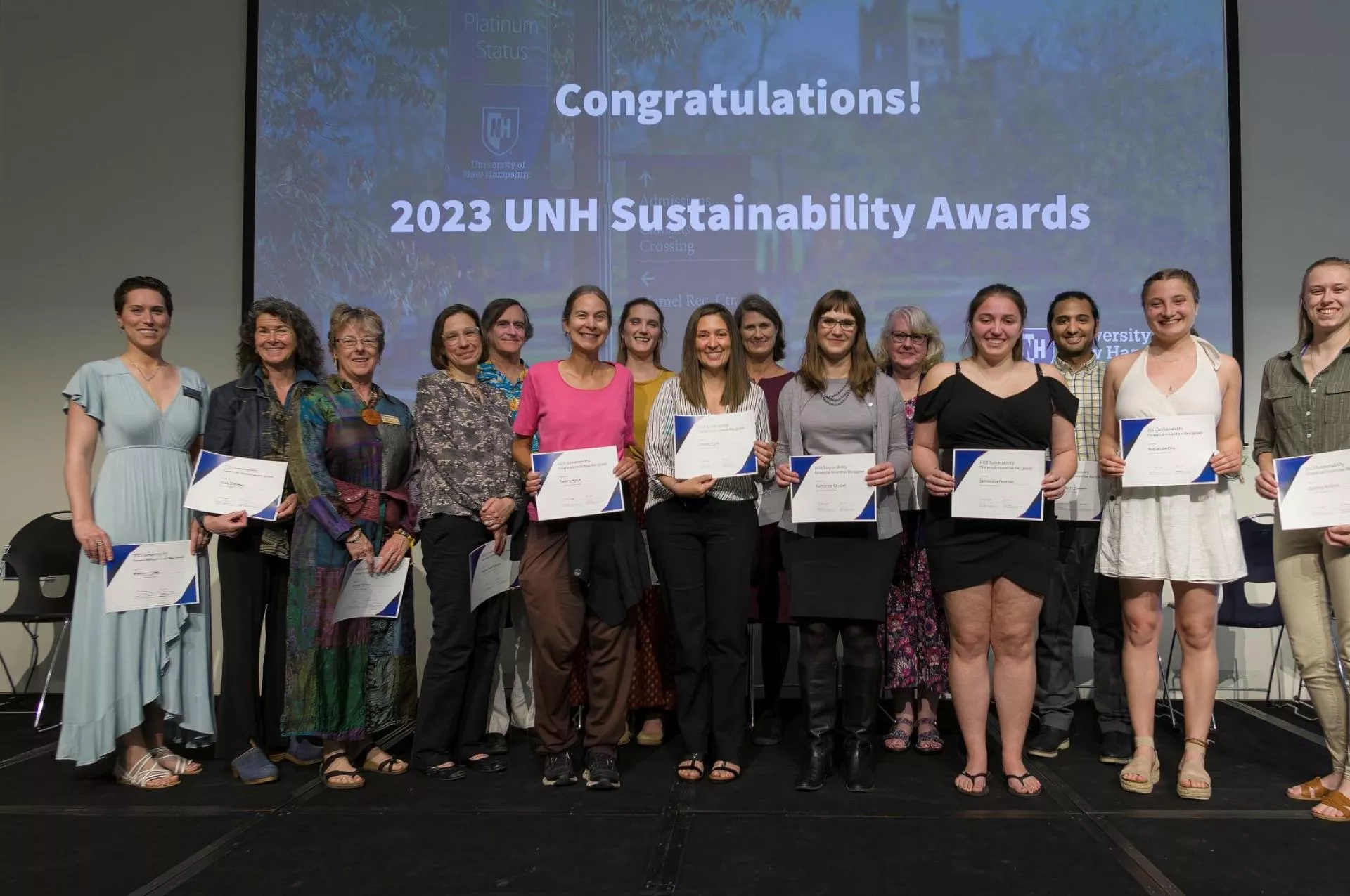Staff with awards