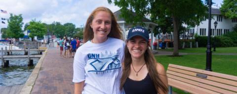 two UNH student interns