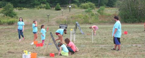 Kids playing Astro Games