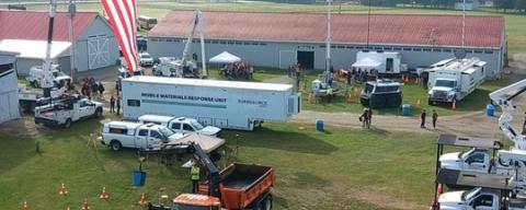 Picture of Trucks from the NH Dot and Eversource 