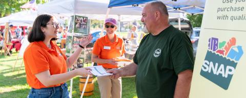 Promoting Nutrition Programs at a Farmers Market.