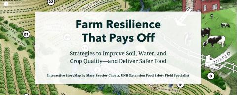 Farm Resilience That Pays Off - Strategies to improve soil, water, and crop quality and deliver safer food (interactive story map by Mary Saucier Choate, UNH Extension Food Safety Field Specialist)