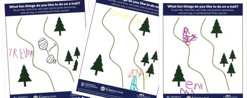 childrens' drawings of trail activities