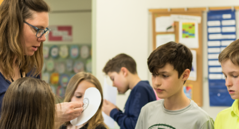 teacher and children in classroom