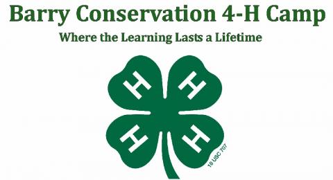Barry Conservation Camp title with 4-H Logo