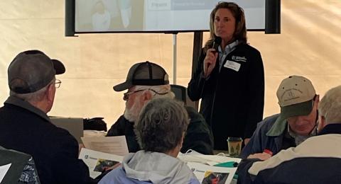 Pesticide Safety Training under a tent