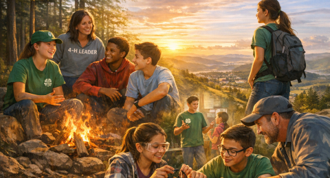 4-H at a retreat illustration