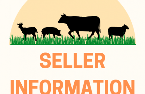 goat, pig, steer, sheep illustration with Seller Information written