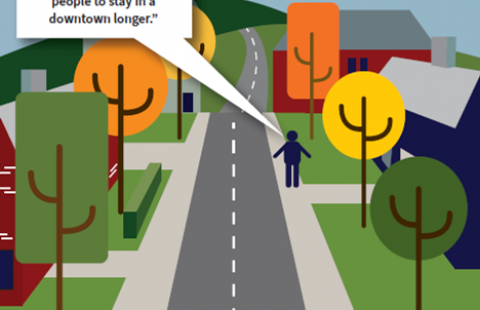 graphic of tree lined streets