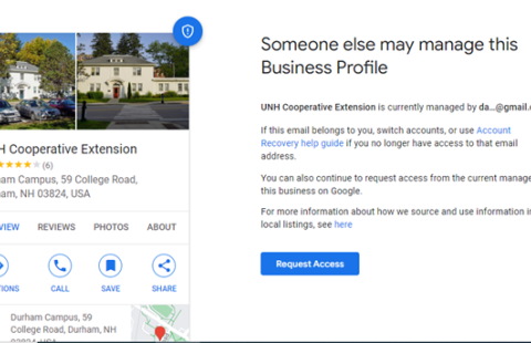 A screenshot demonstrating a Google Business account