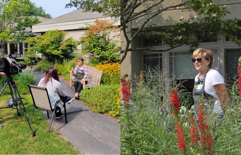 Portraits of Master Gardeners Jean Abramson and Barb Young
