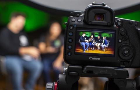 4-H youth recording a video