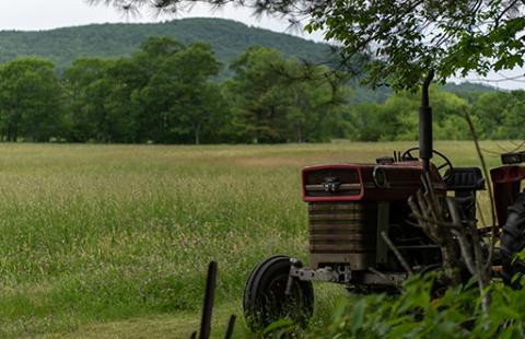 Tractor in field in Hillsborough County
