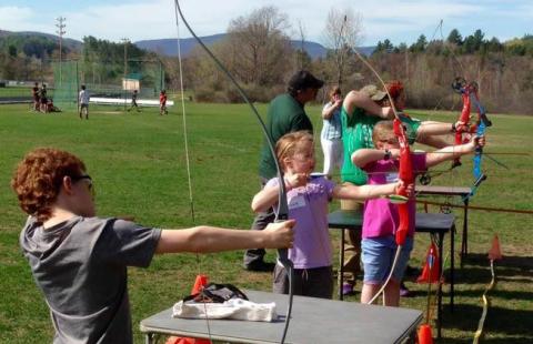 Sullivan County 4-H Archery workshop in Newport, April 2017