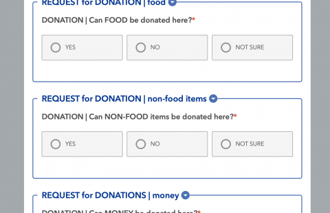 screenshot of NH food access survey 