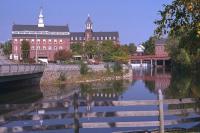 Downtown Laconia at dusk