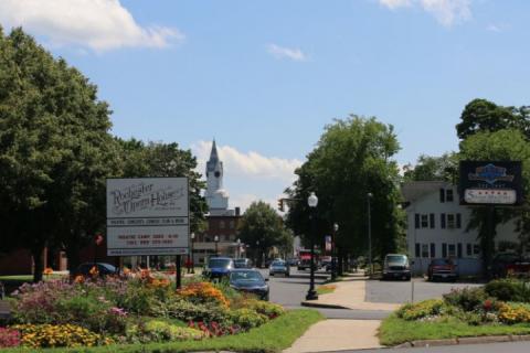 Downtown view of NH city