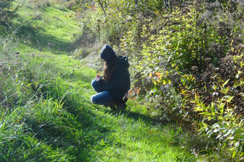 person on an outdoor trail