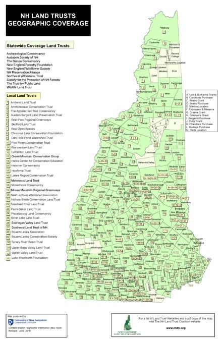 Map of NH Land Trusts