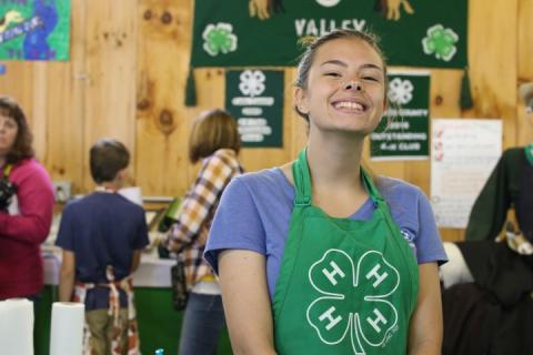 young girl at 4-H event