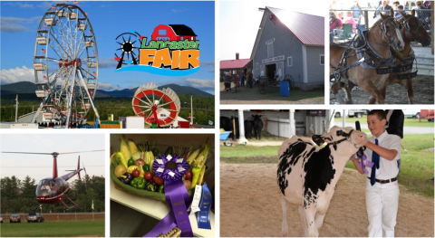 collage of people, places and events at the Lancaster fair
