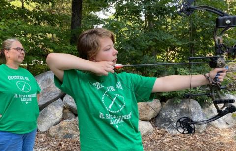 Leah Gonthier practicing shooting sports
