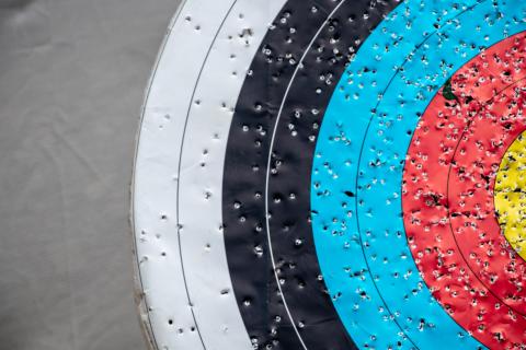 Close-up picture of a target.