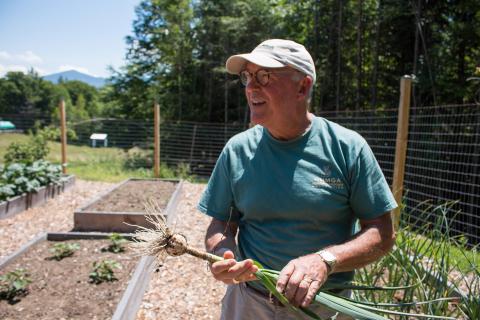 Russ Gaitskill in the garden