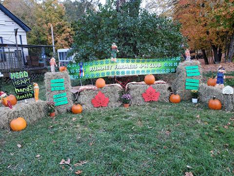 Yard display by the Rumney Farmers 4-H Club