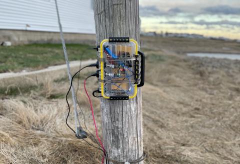 Sensor on telephone pole