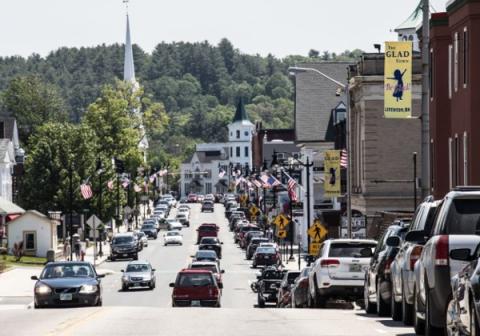 Main street of New Hampshire town