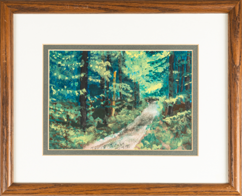 Forest road painting