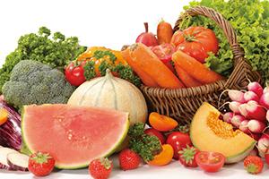 Variety of fruit and vegetables