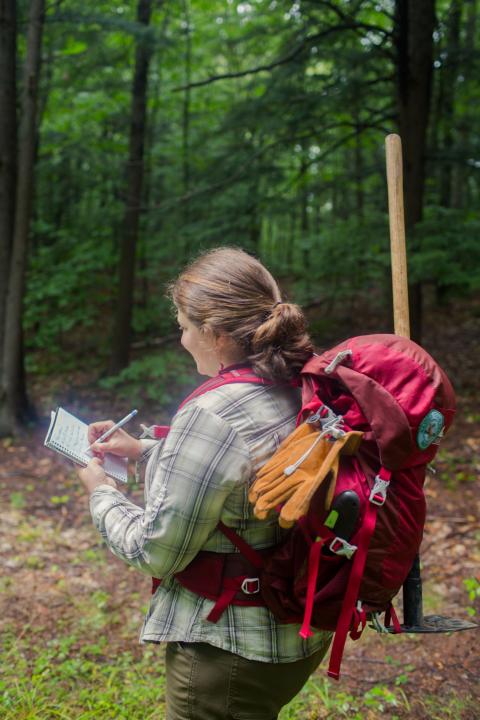 Emma on the trail