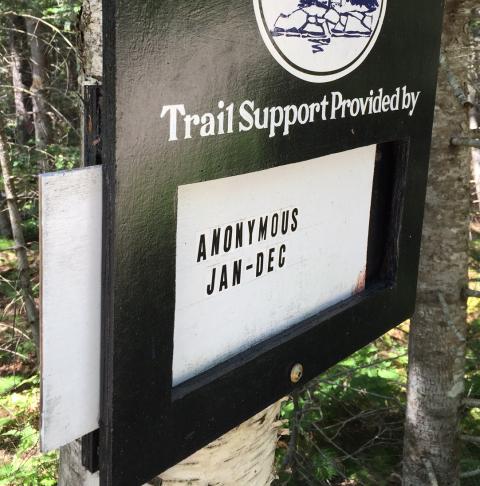Trail Support Sign