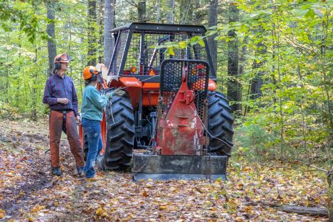 women's tractor logging workshop participants