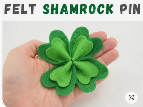 Felt Shamrock Pin