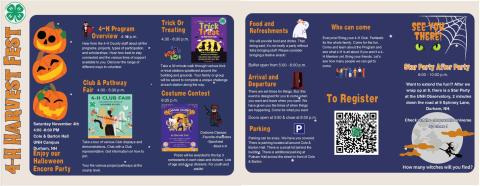 4-H Harvest Fest 2-sides brochure