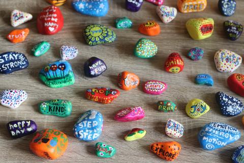 Picture of painted Kindness Rocks