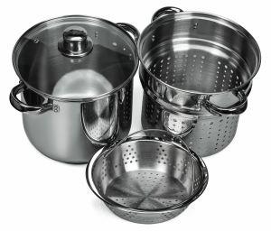 stock pot with strainer