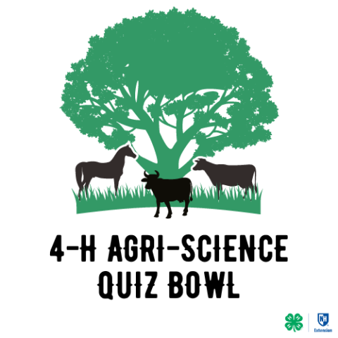 agri-science quiz bowl logo of tree and three animals