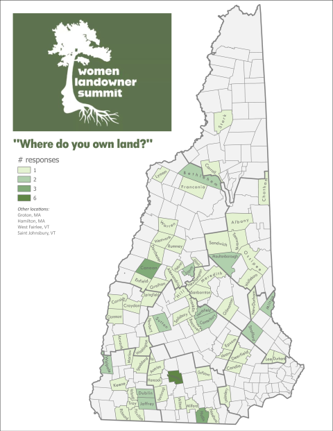 map of land ownership around NH of summit attendees