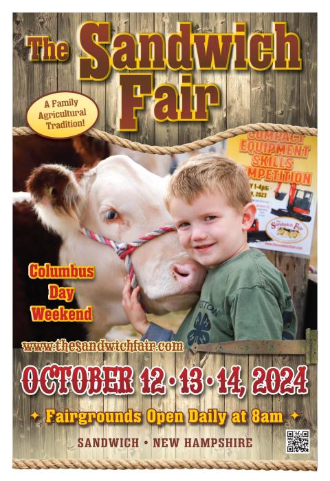 The Sandwich Fair 2024 brochure cover, youth with cow