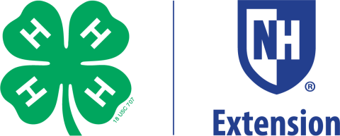 The logo lockup of 4-H and UNH Extension