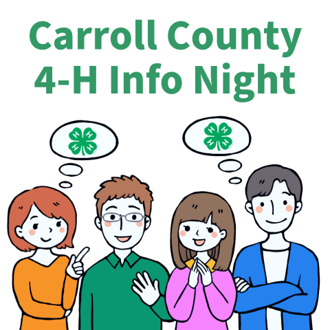 Carroll County 4-H Info Night, 4 people talking